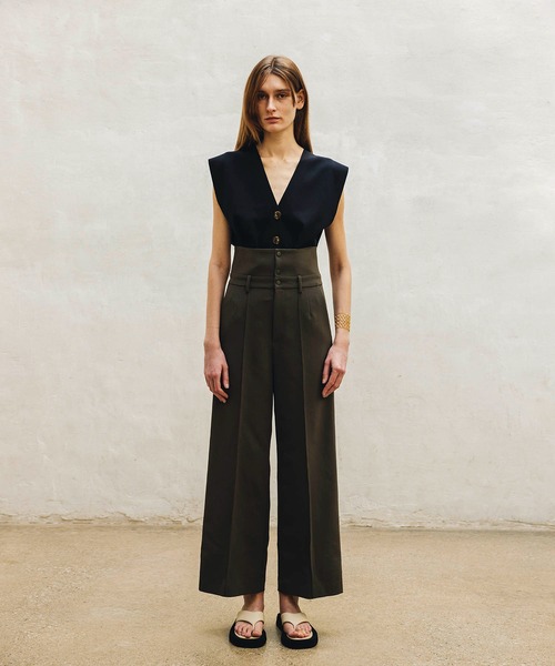 DRESSLAVE パンツ double cloth high waist pants(ダブルクロスハイ