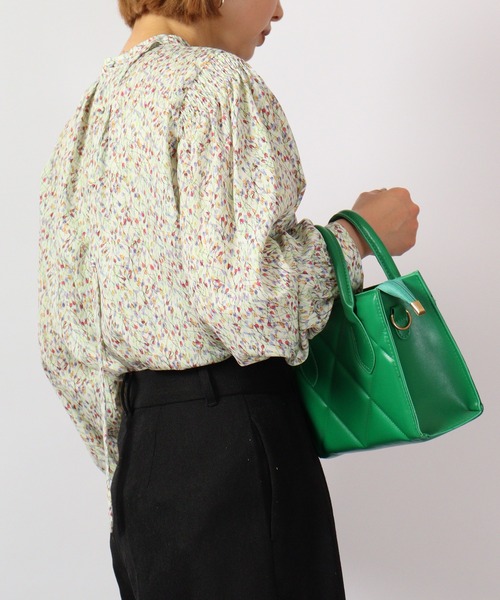 ブラウス シャツ AnnaNicola バックシャン ギャザーブラウス 長袖 レディース Anna Nicola ブラウス シャツ AnnaNicola バックシャン ギャザー