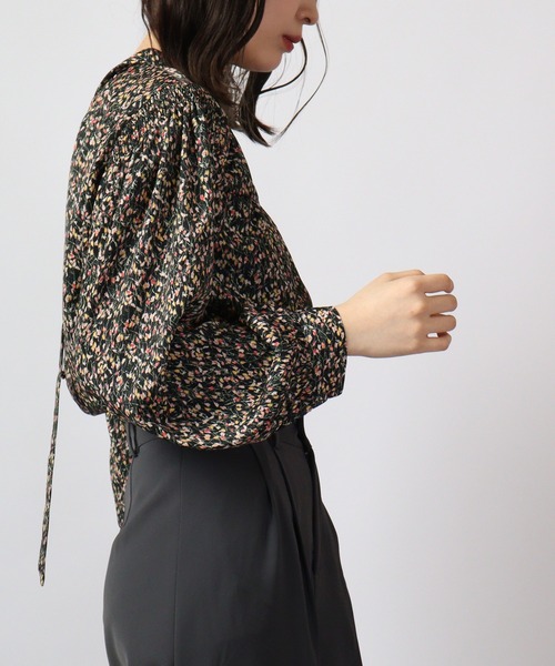 ブラウス シャツ AnnaNicola バックシャン ギャザーブラウス 長袖 レディース Anna Nicola ブラウス シャツ AnnaNicola バックシャン ギャザー