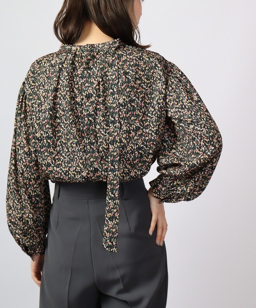 ブラウス シャツ AnnaNicola バックシャン ギャザーブラウス 長袖 レディース Anna Nicola ブラウス シャツ AnnaNicola バックシャン ギャザー