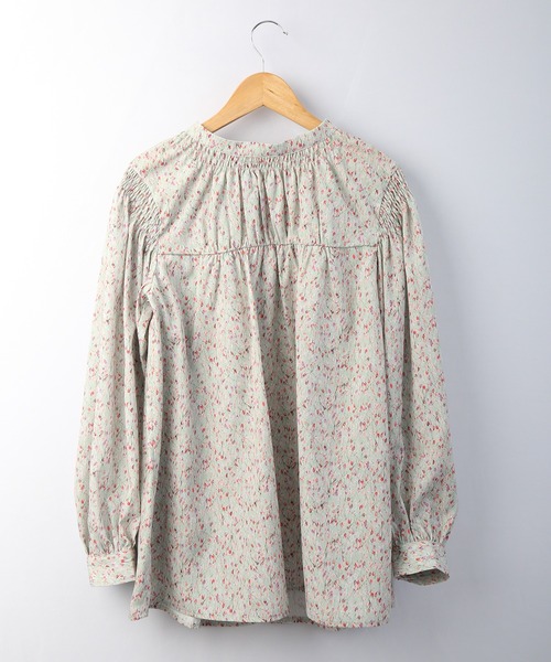 ブラウス シャツ AnnaNicola バックシャン ギャザーブラウス 長袖 レディース Anna Nicola ブラウス シャツ AnnaNicola バックシャン ギャザー