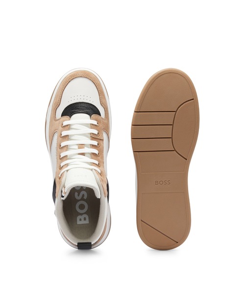 ★Hugo Boss★ディテールレザースニーカー BOSS（HUGO BOSS） スニーカー シグネチャーディテール レザー