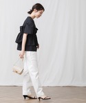 ブラウス シャツ 半袖 ビスチェフリルブラウス...の詳細画像2