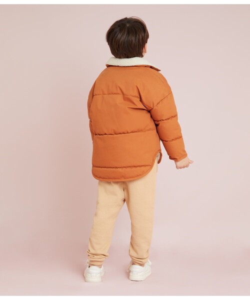 プチバトーコート PETIT BATEAU ダウン アウター ボア衿付きジャケット キッズ