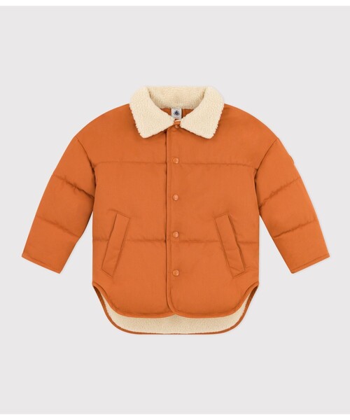 【新品・未使用】PETITBATEAU ボア衿付きジャケット 36m /95㎝ PETIT BATEAU ダウン アウター ボア衿付きジャケット キッズ