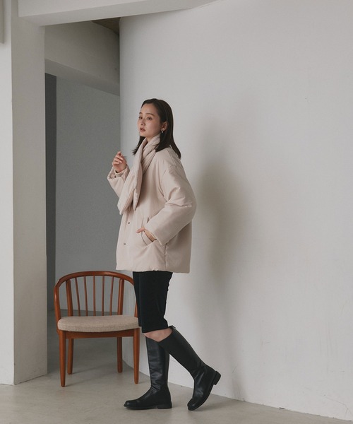 F*y様 ベイジ　BEIGE. ノーカラー　ダウン　コート セール】 MARIE / ノーカラーコート （その他アウター）｜BEIGE