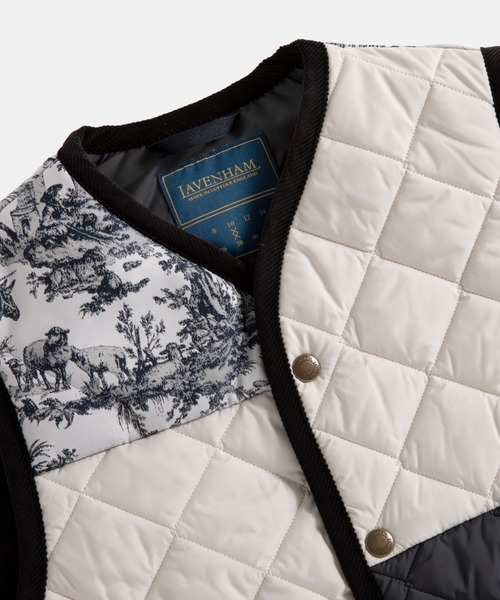LAVENHAM ベスト ジレ JACQUARD PATCHWORK THORNHAM WOMENS
