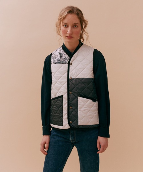 LAVENHAM ベスト ジレ JACQUARD PATCHWORK THORNHAM WOMENS