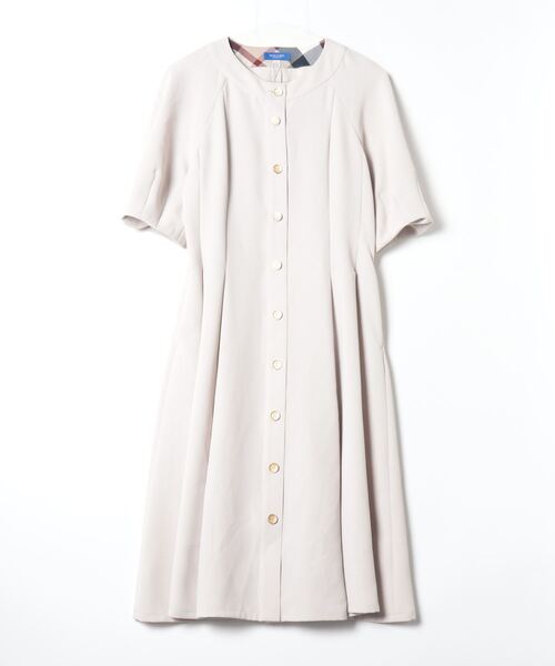 BLUE LABEL CRESTBRIDGE」 半袖ワンピース 38 ベージュ レディース  