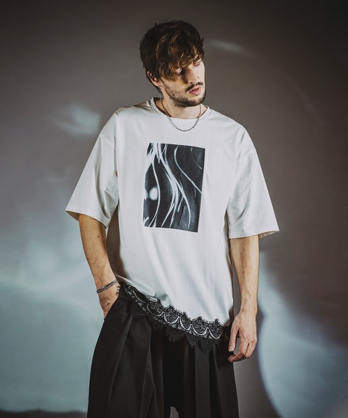 NO ID.（ノーアイディー） tシャツ 「NO ID.」Mixture Big T-Shirt