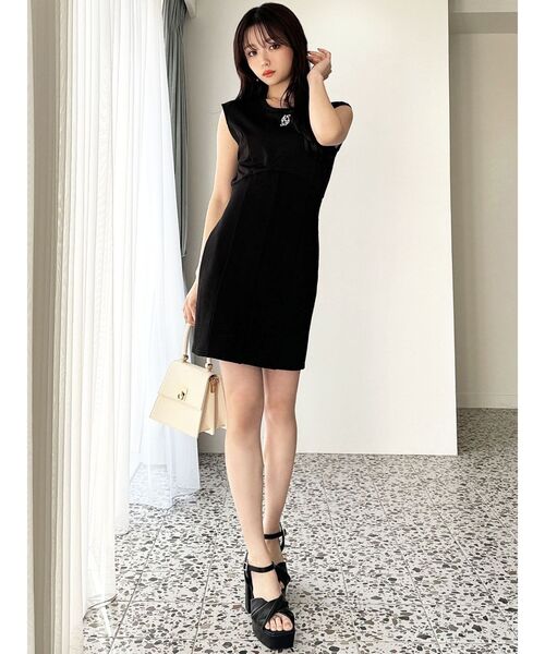 【Red Valentino】バイカラー ミニワンピース【送料関税込】 素敵☆RED VALENTINO ミニワンピース ラッフル付き バイカラー