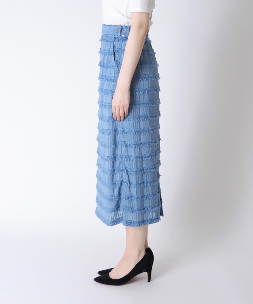 Jines スカート シアーフリンジジャガードスカート : ZOZOTOWN