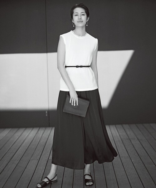 自由区 パンツ セミブライトサテンギャザー レディース : ZOZOTOWN