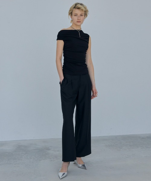 JOSE MOON（ジョゼムーン） tシャツ ONE SHOULDER GATHER TOPS/ワン