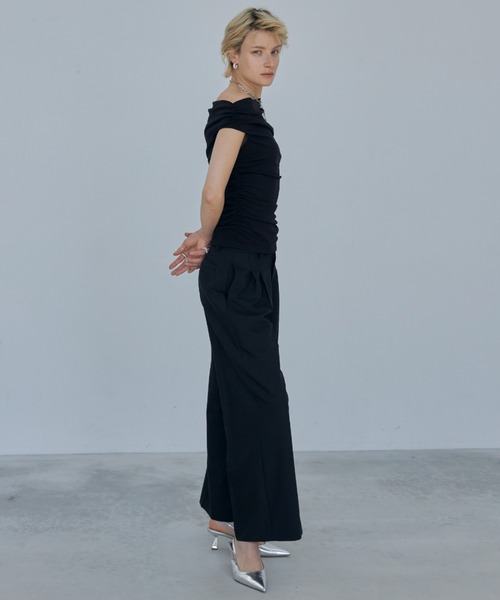 JOSE MOON（ジョゼムーン） tシャツ ONE SHOULDER GATHER TOPS/ワン