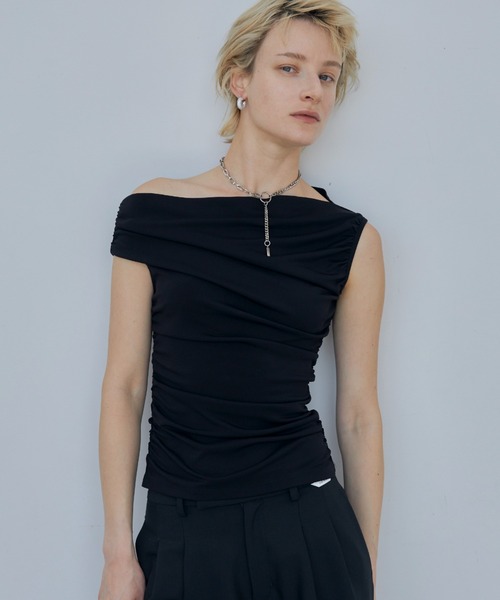 JOSE MOON（ジョゼムーン） tシャツ ONE SHOULDER GATHER TOPS/ワン