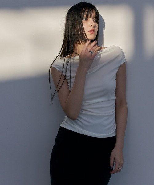 JOSE MOON（ジョゼムーン） tシャツ ONE SHOULDER GATHER TOPS/ワン