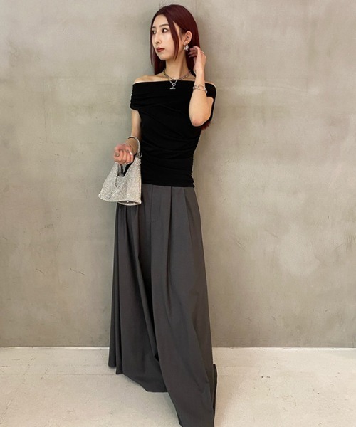JOSE MOON（ジョゼムーン） tシャツ ONE SHOULDER GATHER TOPS/ワン