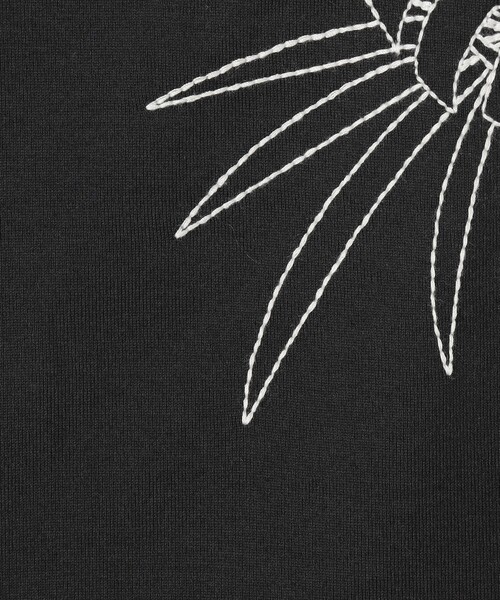 MACPHEE tシャツ ボタニカルエンブロイダリー ノースリーブプル