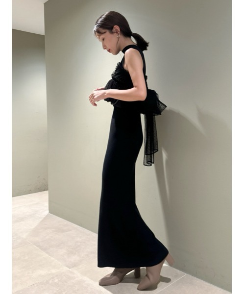 SNIDEL ワンピース チュールセットニットワンピース : ZOZOTOWN Yahoo  