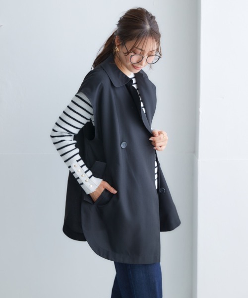 ベスト/ジレ piping trench vest NO ID.（ノーアイディー） ベスト ジレ 「NO ID.」Big Trench Vest