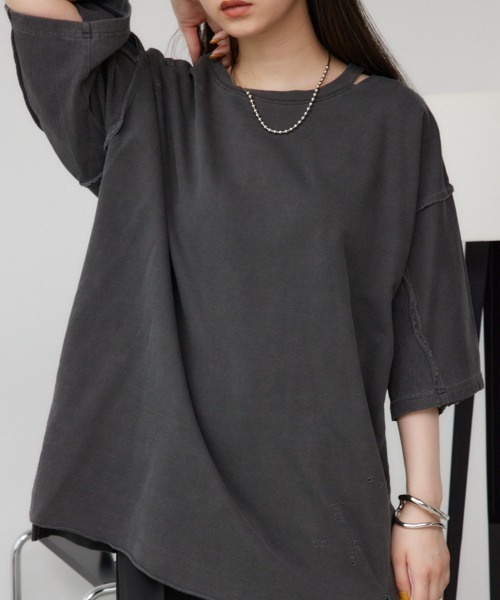 ダメージ チュニック AZUL BY MOUSSY チュニック ダメージウラケチュニック