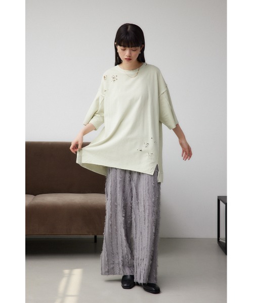 AZUL BY MOUSSY（アズールバイマウジー） tシャツ ダメージウラケ 