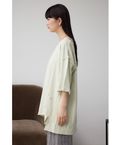 AZUL BY MOUSSY（アズールバイマウジー） tシャツ ダメージウラケ 