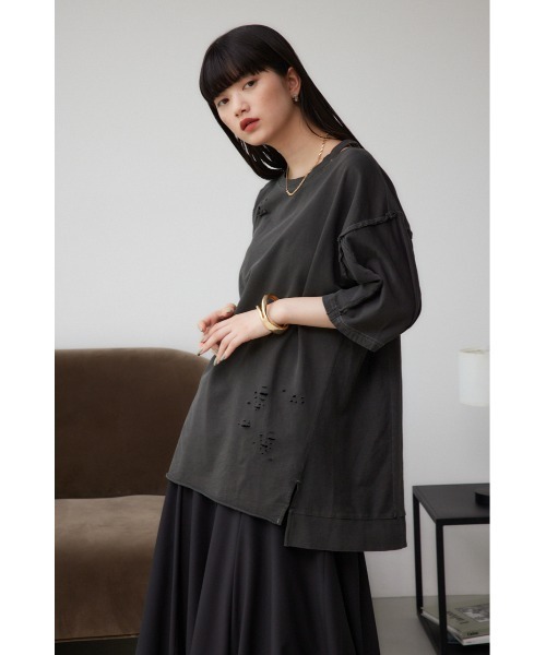 AZUL BY MOUSSY（アズールバイマウジー） tシャツ ダメージウラケ