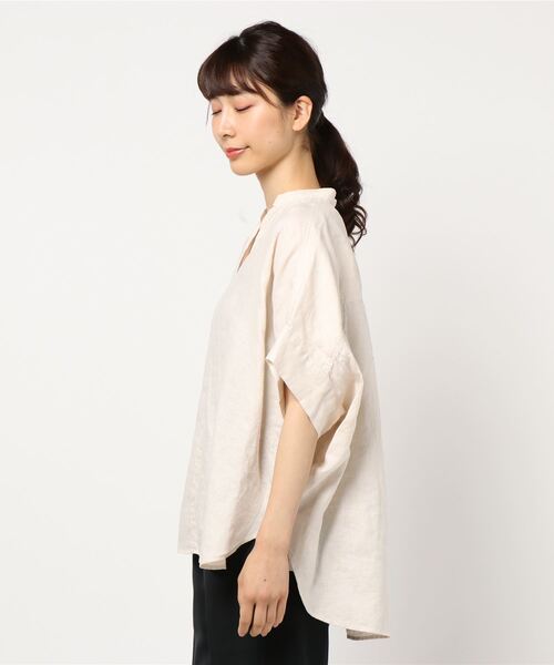 IENA半袖シャツ ライトグレー 日本製