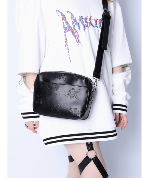 Amilige ショルダーバッグ バッグ くぎベア型押し総柄ショルダー