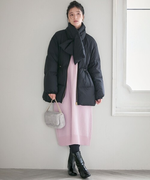 SLOW 23区　ワンピース　　　【新品】 23区 ワンピース 「SLOW/一部店舗限定」ニットトータル Vネック