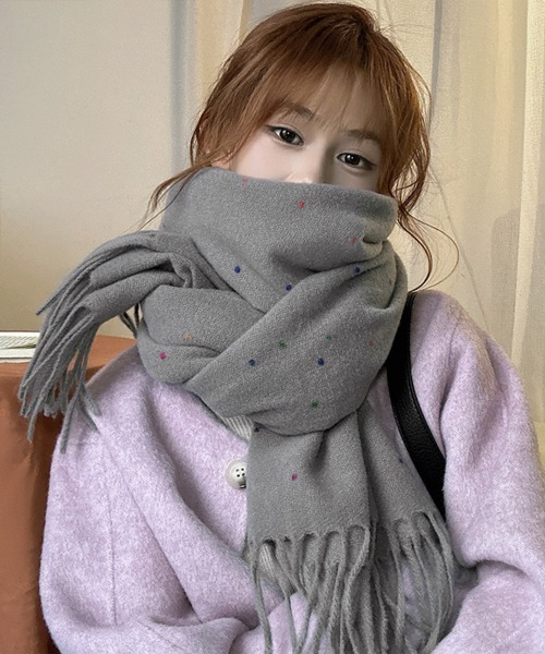 miniministore（ミニミニストア） マフラー ストール ドット柄 大判