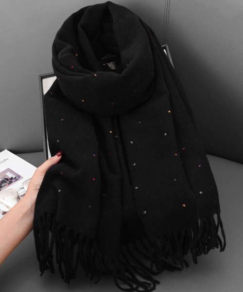 miniministore（ミニミニストア） マフラー ストール ドット柄 大判