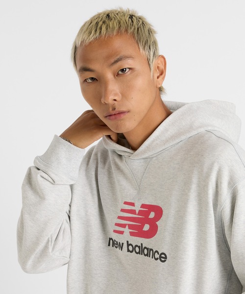 パーカー・フーディ New Balance MEN Athletic Sweatshirt New Balance Men's NB Athletics Stadium Hoodie, Team Red