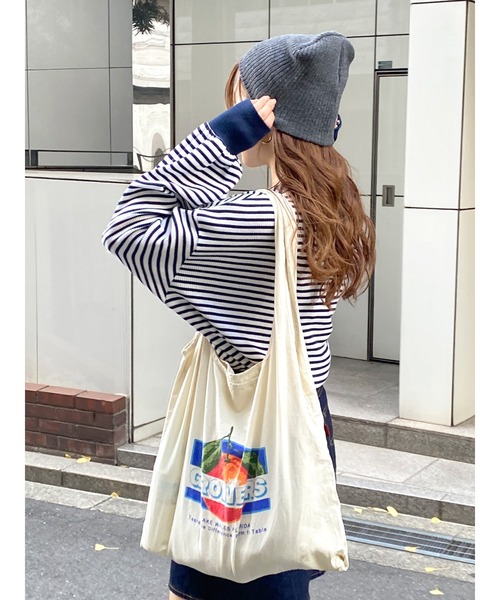 tシャツ WOOL BLEND TEE レディース Ungrid tシャツ 「WEB限定」スリーブボリュームワッフルロング