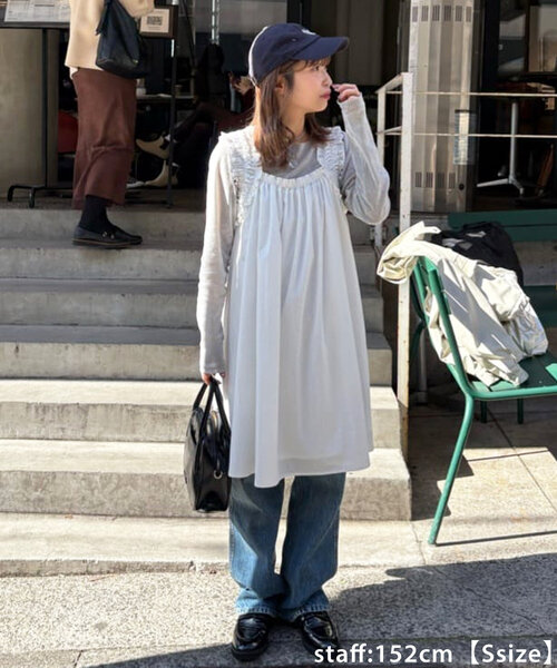 Discoat（ディスコート） パンツ ビンテージ加工デニムストレート