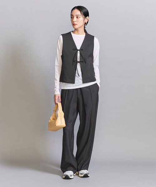 ユナイテッドアローズ　ビューティーアンドユース　ジレ　ベスト　タグ付き BEAUTY＆YOUTH UNITED ARROWS ベスト ジレ フロントリボン