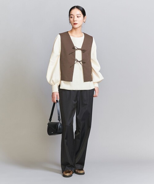 BEAUTY＆YOUTH UNITED ARROWS ベスト ジレ フロントリボン