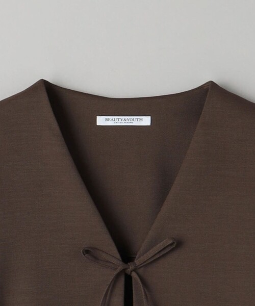 ユナイテッドアローズ　ビューティーアンドユース　ジレ　ベスト　タグ付き BEAUTY＆YOUTH UNITED ARROWS ベスト ジレ フロントリボン