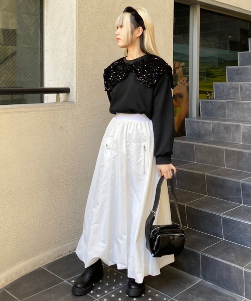 Narcissus（ナルシス） スカート MA-1デザインバルーンロングスカート