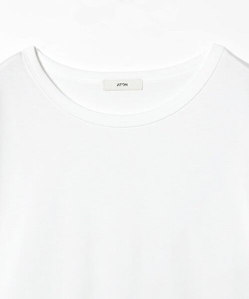 tシャツ 「別注」ATON / DRY COTTON JERSEY ロングスリーブ Tシャツ レディース ATON tシャツ 「別注」ATON / DRY COTTON JERSEY ロングスリーブ