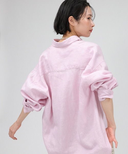 BABYLONE ピンク系　リネンシャツ BABYLONE｜リネンシャツ | Rakuten Fashion(楽天ファッション