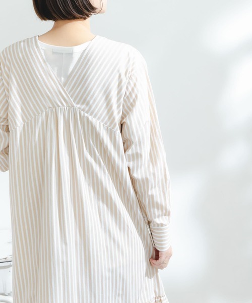 F by ROSSO 「F ROSSO」 長袖ワンピース 36 ベージュ レディース