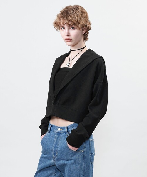 パーカー 「ASTRAET」ブークレー Vネック フーデッドパーカー レディース