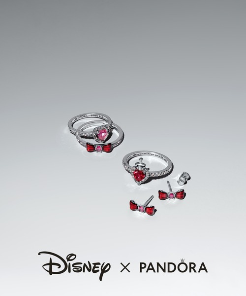 PANDORA ピアス ディズニー 白雪姫 リボン スタッドピアス