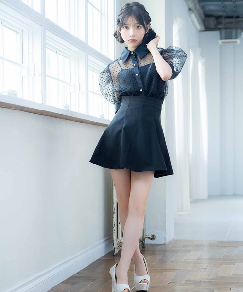 Tika ワンピース キャバドレス 韓国ドレスシアーシャツ