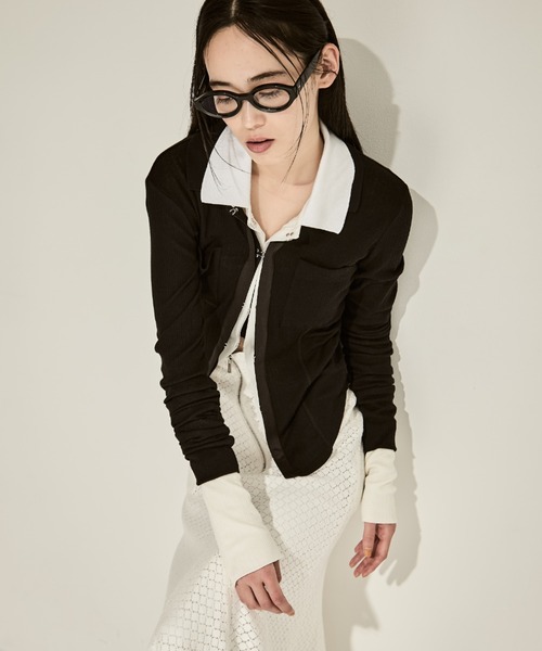 ポロシャツ ポロ 「STUDIOUS/ステュディオス」Washable Silk Cotton Polo／シルクコットンポロトップス レディース