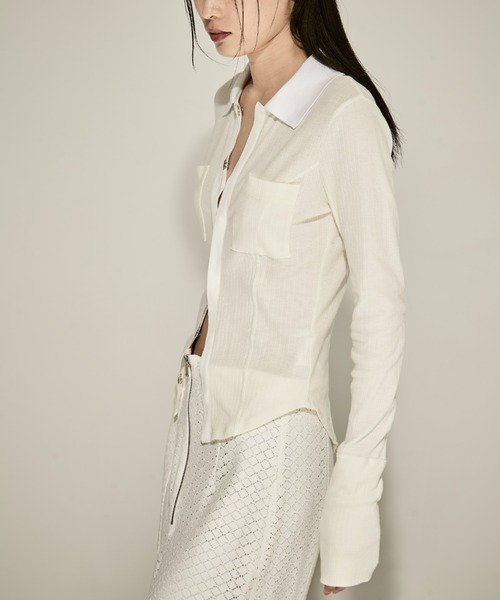 ポロシャツ ポロ 「STUDIOUS/ステュディオス」Washable Silk Cotton Polo／シルクコットンポロトップス レディース STUDIOUS ポロシャツ ポロ 「STUDIOUS/ステュディオス」Washable