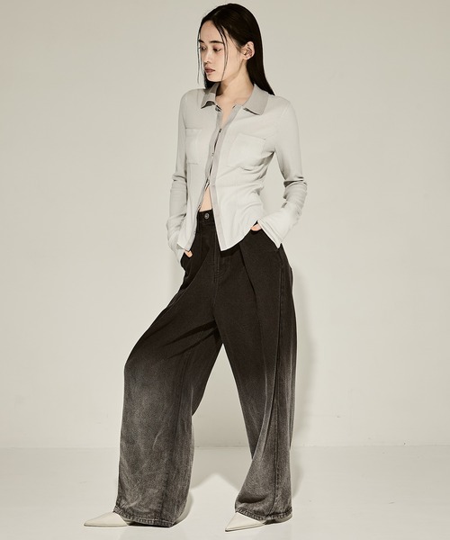 ポロシャツ ポロ 「STUDIOUS/ステュディオス」Washable Silk Cotton Polo／シルクコットンポロトップス レディース STUDIOUS ポロシャツ ポロ 「STUDIOUS/ステュディオス」Washable